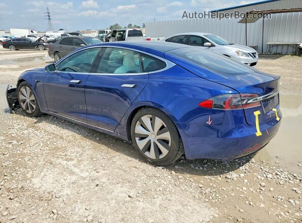 5YJSA1E23LF389017 2020 TESLA MODEL Blue Trasero izquierdo