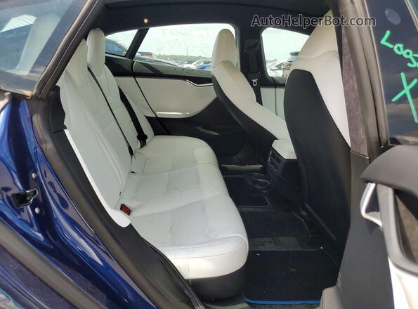 5YJSA1E23LF389017 2020 TESLA MODEL Blue Vista de los asientos traseros