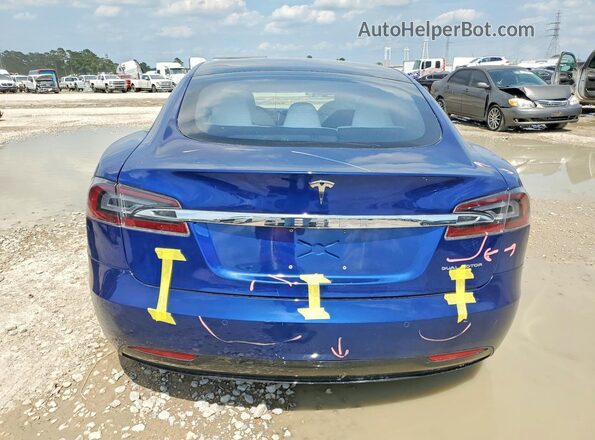 5YJSA1E23LF389017 2020 TESLA MODEL Blue Vista trasera