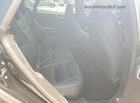 5YJSA1E23MF424415 2021 TESLA MODEL Black უკანა სავარძლების ხედი