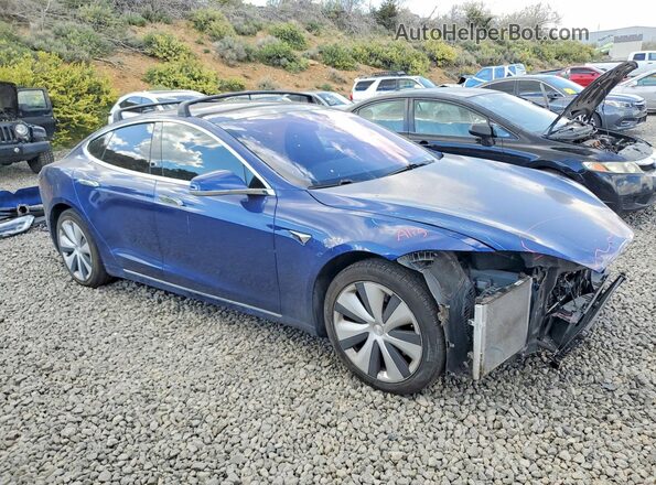 5YJSA1E24LF381945 2020 TESLA MODEL Blue Przód prawy