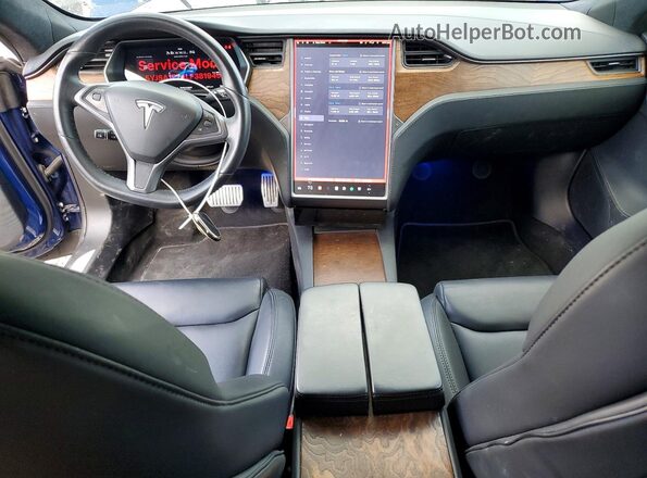 5YJSA1E24LF381945 2020 TESLA MODEL Blue Widok deski rozdzielczej