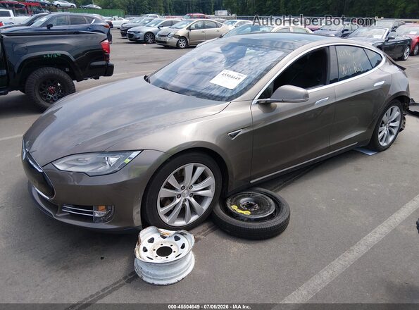 5YJSA1E25GF122368 2016 TESLA MODEL S Gray Առջևի ձախ երեք քառորդ տեսարան