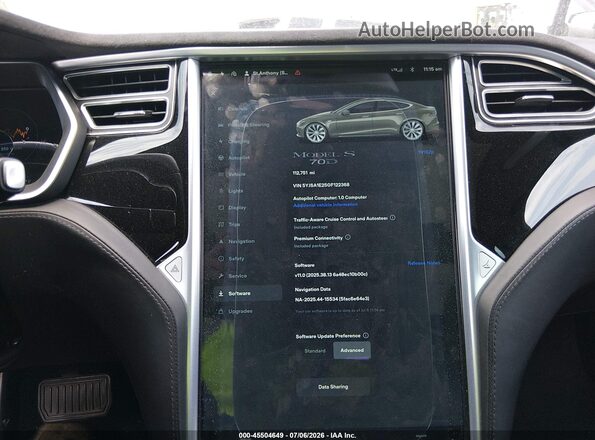 5YJSA1E25GF122368 2016 TESLA MODEL S Gray 