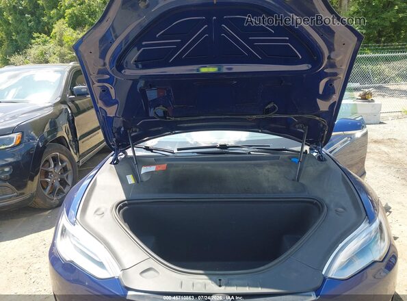 5YJSA1E25HF185701 2017 TESLA MODEL S Blue უკანა ხედი