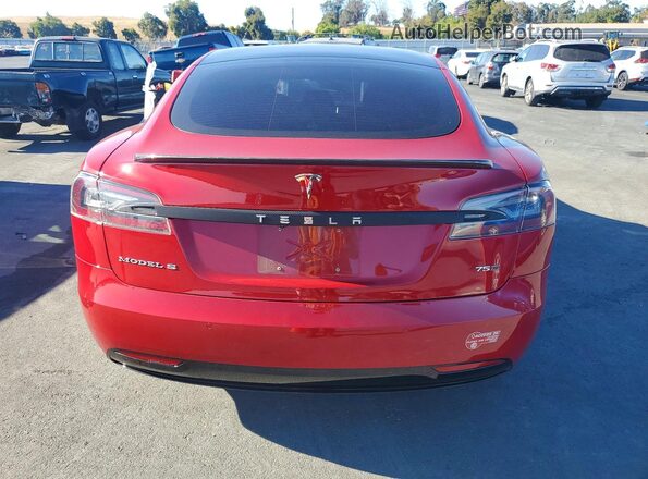 5YJSA1E25HF197167 2017 TESLA MODEL Red Հետևի տեսք