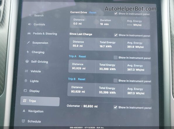 5YJSA1E25KF302216 2019 TESLA MODEL S Black Вид задніх сидінь