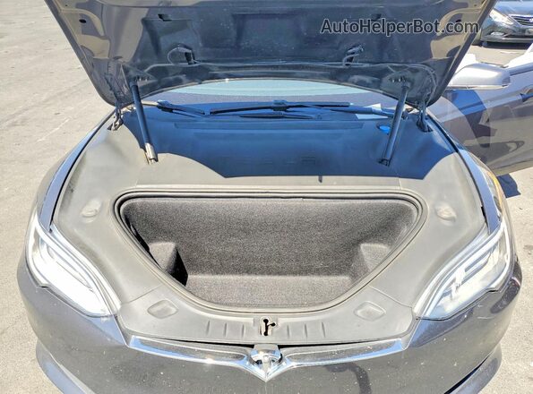 5YJSA1E25KF305732 2019 TESLA MODEL Gray Widok wnętrza z tyłu