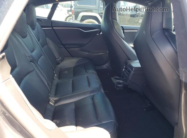 5YJSA1E25KF305732 2019 TESLA MODEL Gray Widok tylnych siedzeń