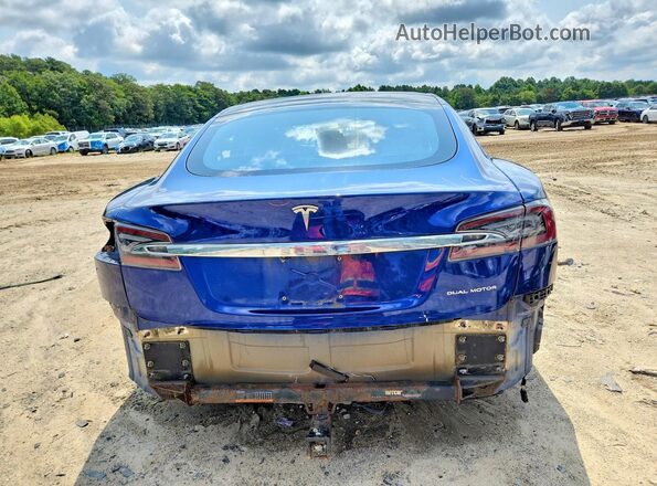 5YJSA1E25LF403094 2020 TESLA MODEL Blue Widok z tyłu