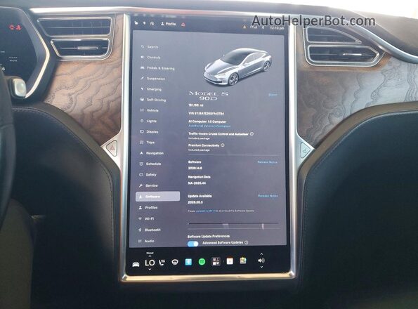 5YJSA1E26GF143794 2016 TESLA MODEL Gray Вид щитка приладів