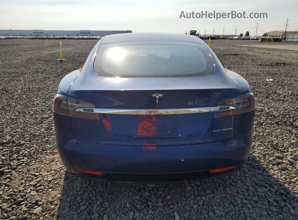 5YJSA1E26LF415416 2020 TESLA MODEL Blue Widok z tyłu