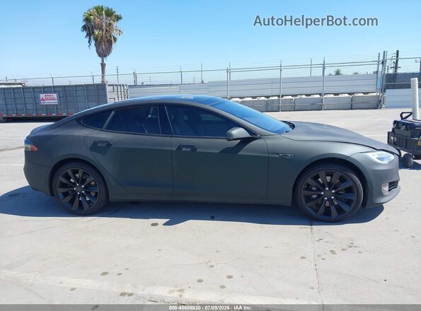 5YJSA1E27GF162371 2016 TESLA MODEL S Green უკანა სალონის ხედი