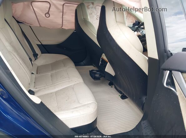 5YJSA1E27JF295641 2018 TESLA MODEL S Blue Widok naklejki z numerem VIN