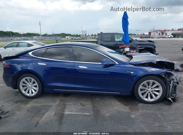 5YJSA1E27JF295641 2018 TESLA MODEL S Blue Widok zestawu wskaźników