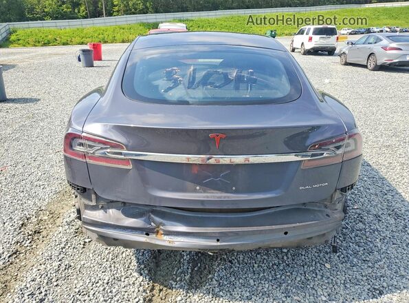 5YJSA1E27MF426183 2021 TESLA MODEL Gray უკანა ხედი