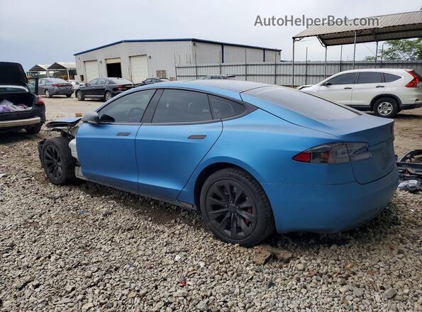 5YJSA1E28GF142548 2016 TESLA MODEL Blue Rear left