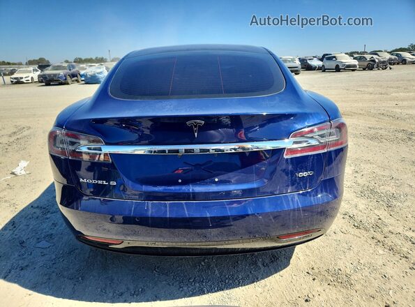 5YJSA1E28JF282820 2018 TESLA MODEL Blue Rear view