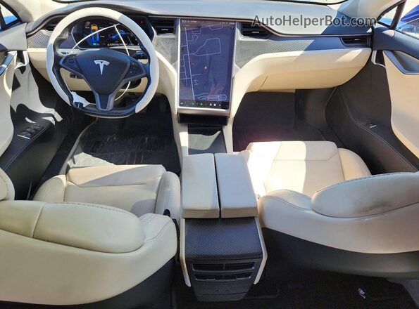 5YJSA1E28JF282820 2018 TESLA MODEL Blue Dashboard view