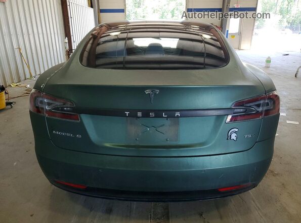 5YJSA1E29JF243816 2018 TESLA MODEL Green Vista trasera