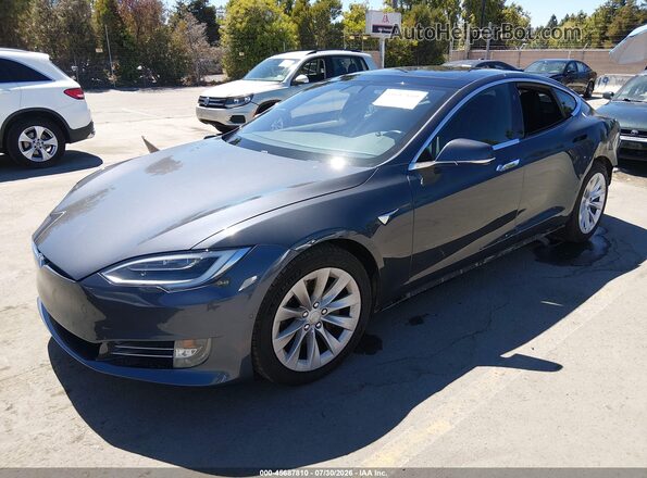 5YJSA1E29JF277044 2018 TESLA MODEL S Gray წინა მარცხენა ხედი სამი მეოთხედიდან