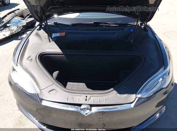 5YJSA1E29JF277044 2018 TESLA MODEL S Gray უკანა ხედი