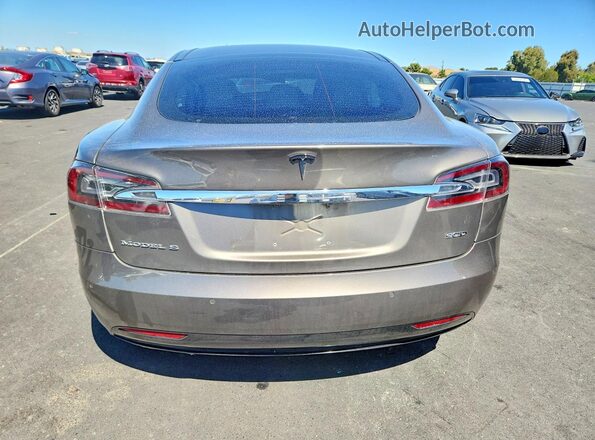 5YJSA1E2XGF149808 2016 TESLA MODEL Beige უკანა ხედი