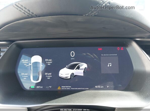 5YJSA1E2XMF424704 2021 TESLA MODEL S White უკანა სავარძლების ხედი