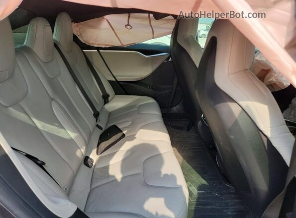 5YJSA1E42GF129604 2016 TESLA MODEL Gray Rear seats view