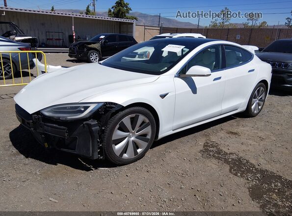 5YJSA1E42LF400655 2020 TESLA MODEL S White Przód lewy