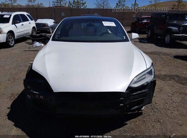 5YJSA1E42LF400655 2020 TESLA MODEL S White Widok zestawu wskaźników