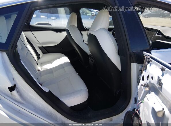 5YJSA1E42LF400655 2020 TESLA MODEL S White Widok naklejki z numerem VIN