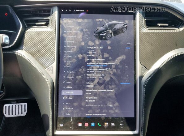 5YJSA1E43MF423380 2021 TESLA MODEL Black ხელსაწყოთა პანელის ხედი