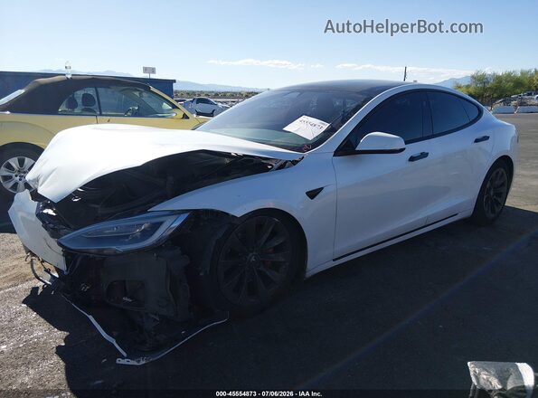 5YJSA1E45LF364685 2020 TESLA MODEL S White წინა მარცხენა ხედი სამი მეოთხედიდან