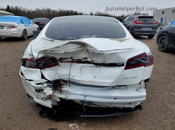 5YJSA1E49KF334975 2019 TESLA MODEL White უკანა ხედი