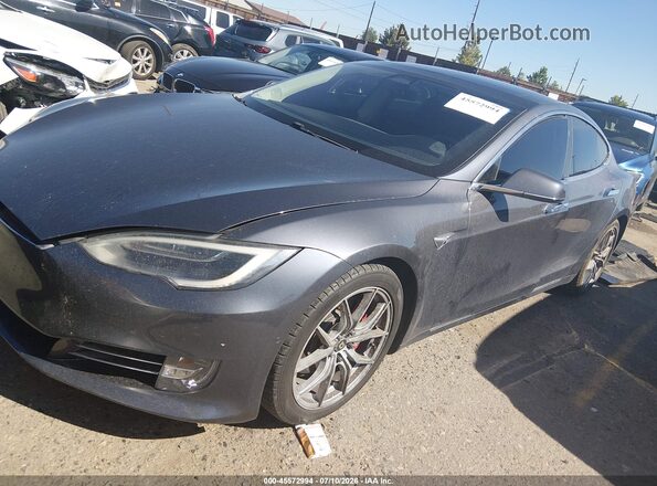 5YJSA1E4XHF199045 2017 TESLA MODEL S Серый Передняя левая четверть