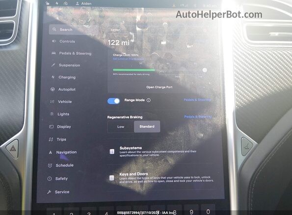 5YJSA1E4XHF199045 2017 TESLA MODEL S Серый 