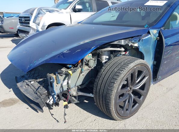 5YJSA1E50MF432319 2021 TESLA MODEL S Синий Вид спереди