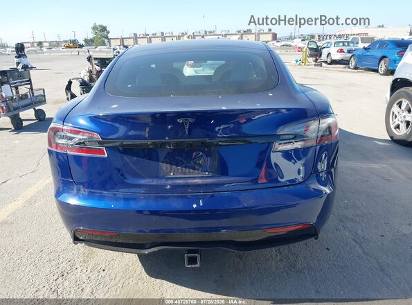 5YJSA1E50MF432319 2021 TESLA MODEL S Синий 