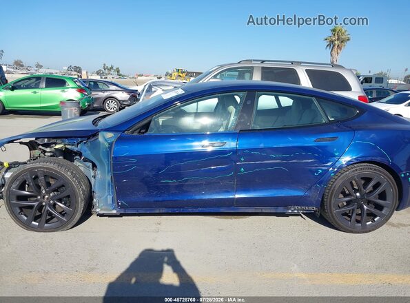 5YJSA1E50MF432319 2021 TESLA MODEL S Синий 