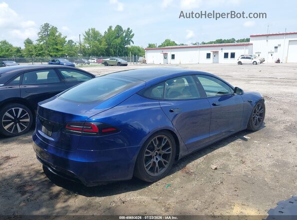 5YJSA1E52PF513097 2023 TESLA MODEL S Синий Задняя правая четверть