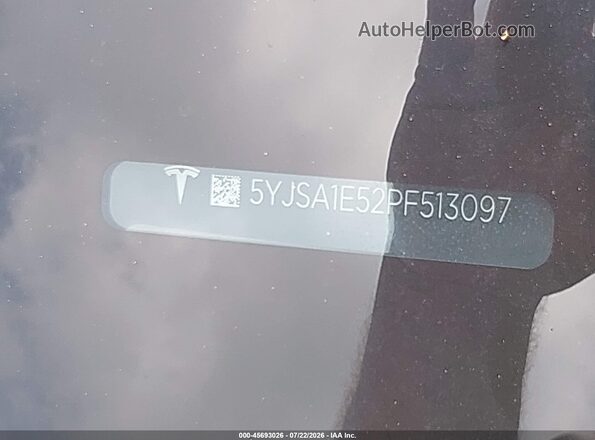 5YJSA1E52PF513097 2023 TESLA MODEL S Синий Вид подкапотного пространства