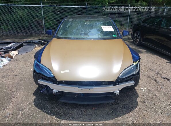 5YJSA1E52PF513097 2023 TESLA MODEL S Синий Вид задней части салона