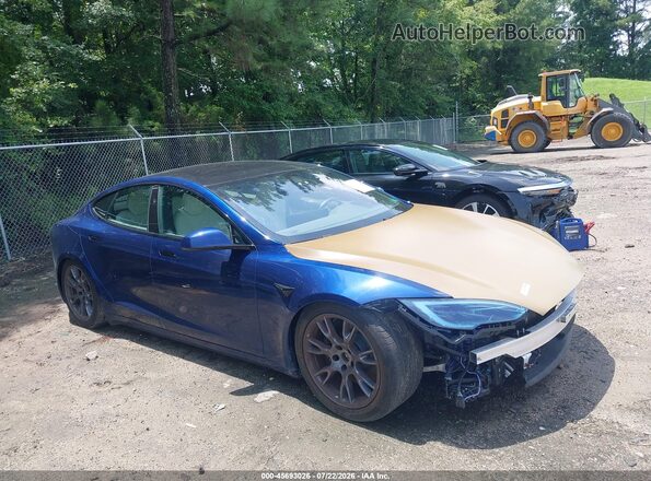 5YJSA1E52PF513097 2023 TESLA MODEL S Синий Панорамный вид салона 360°
