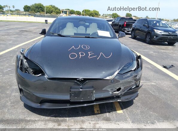 5YJSA1E52PF526982 2023 TESLA MODEL S Gray წინა პანელის ხედი