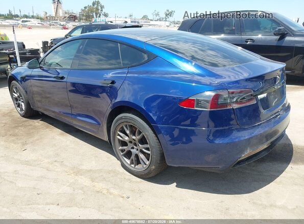 5YJSA1E53MF428149 2021 TESLA MODEL S Blue Tył lewy