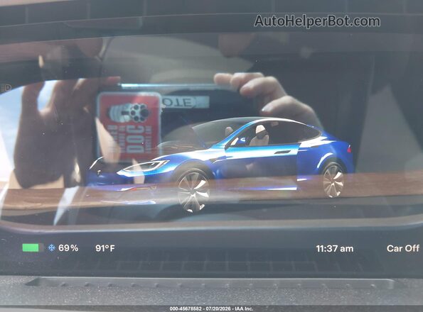 5YJSA1E53MF428149 2021 TESLA MODEL S Blue Widok tylnych siedzeń