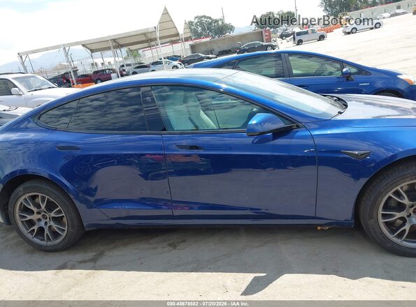 5YJSA1E53MF428149 2021 TESLA MODEL S Blue Widok wnętrza z tyłu