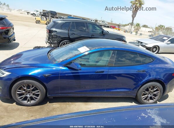 5YJSA1E53MF428149 2021 TESLA MODEL S Blue Widok wnętrza 360 stopni