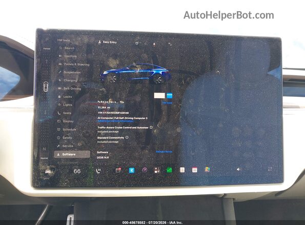 5YJSA1E53MF428149 2021 TESLA MODEL S Blue 